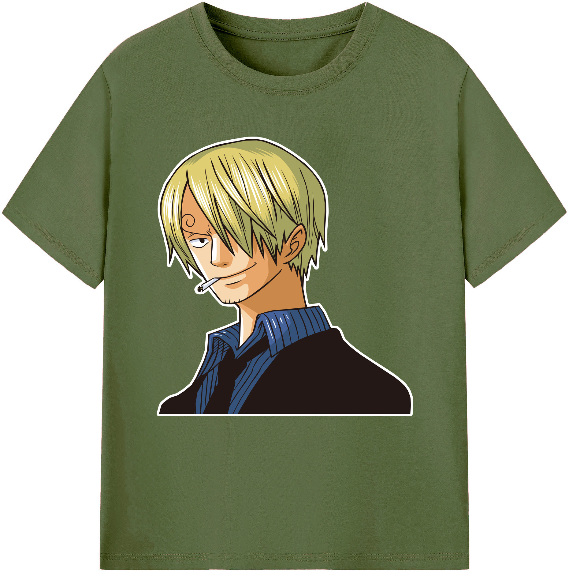 ワンピース サンジ ONE PIECE Sanji 綿100％半袖Tシャツ（フロントプリント）